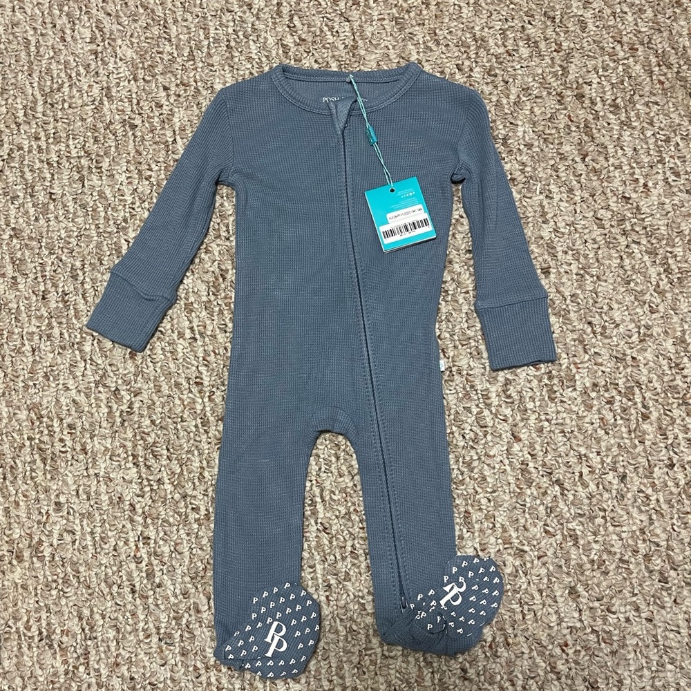 Posh Peanut Slate Blue Footed One Piece